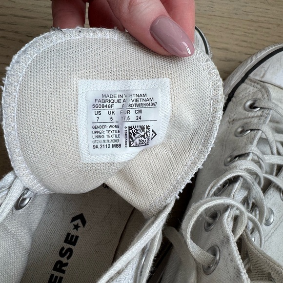 White converse platform high tops - Picture 9 of 9